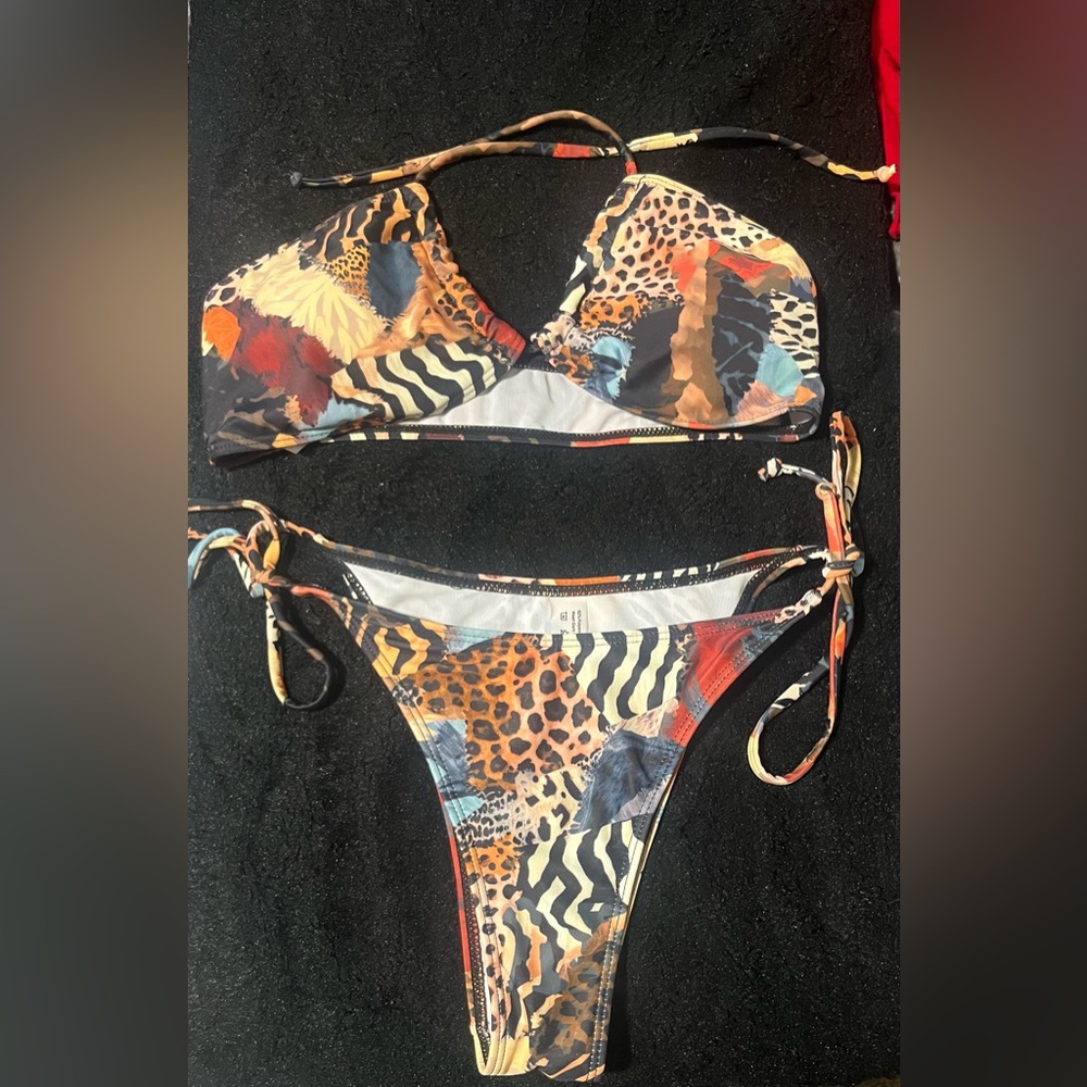 Two-piece swimsuit brand new never wore due to being too small